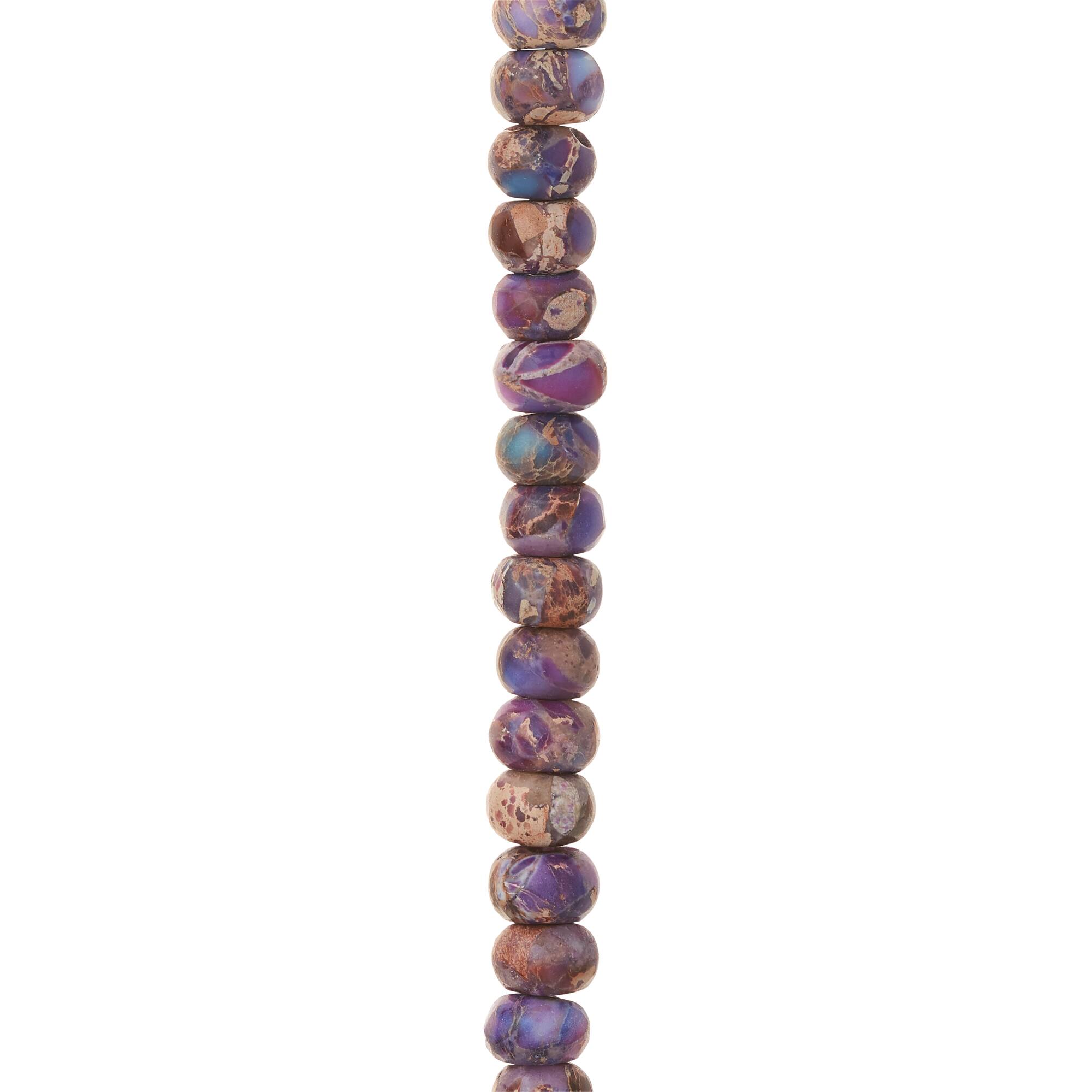 Amethyst Serpentine Rondelle Beads, 6mm by Bead Landing™
